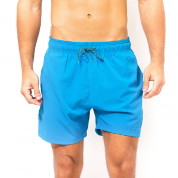 Short Masculino Liso Elastano Azul