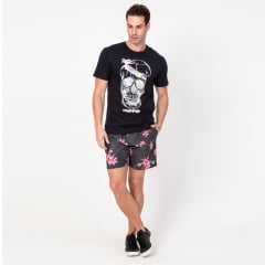 Short Curto Masculino Floral Pink Short Curto Masculino Floral Pink