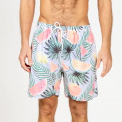 Short Elastano Melancia Branco Short Elastano Melancia Branco