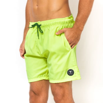 Short Masculino Liso Elastano Verde Neon