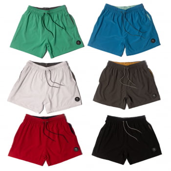 kit 6 Shorts Masculino Lisos de Elastano 